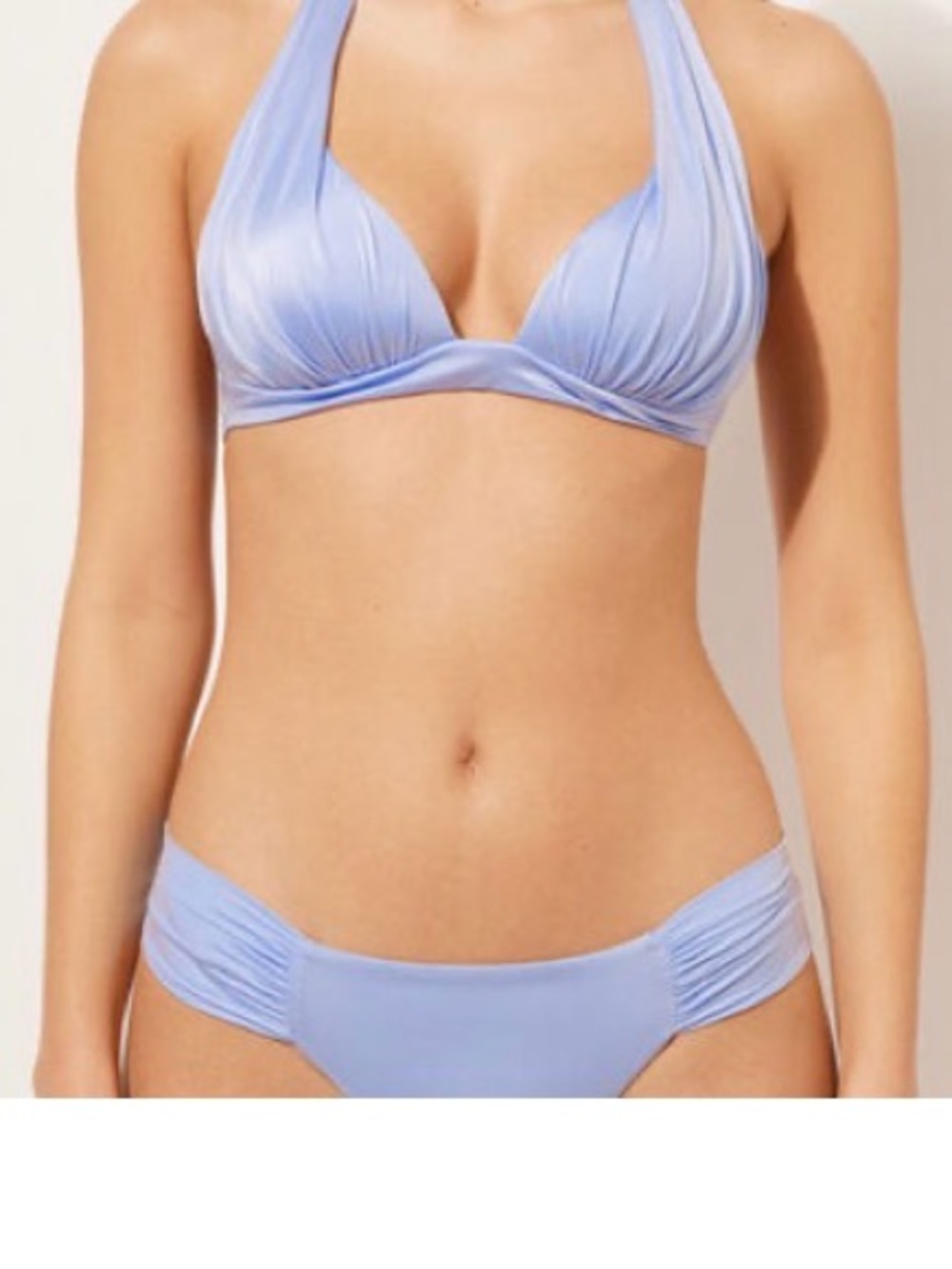 Caledonia Light Blue Women’s Ruched Bikini Set